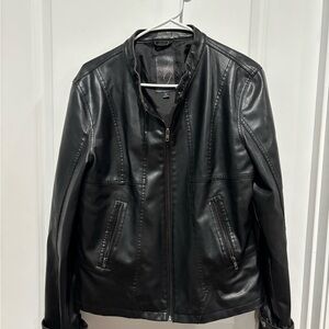 Frida G London Black Leather Jacket, Sz XL